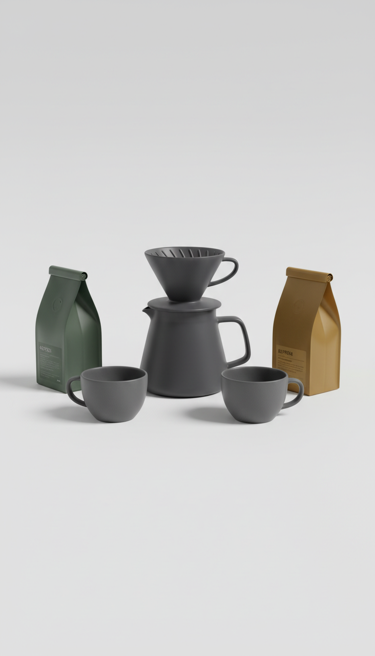 Ceramic Pour-Over Set with Matte Finish